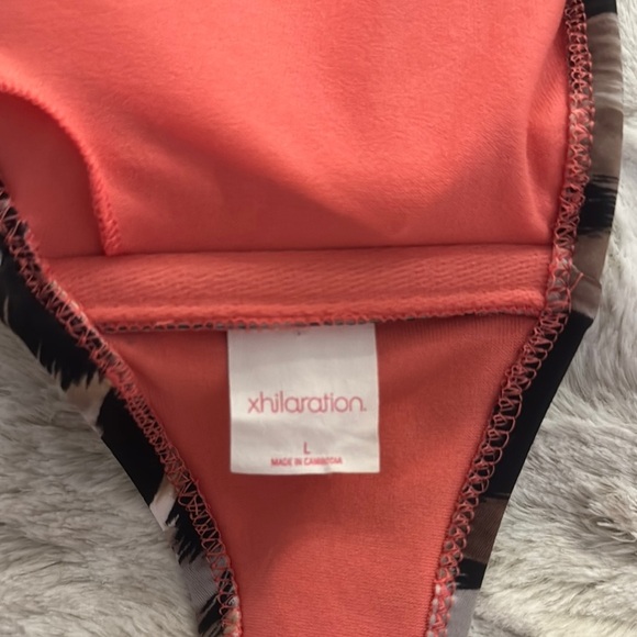 Xhilaration Coral and Leopard Bikini Bottom - Picture 2 of 5